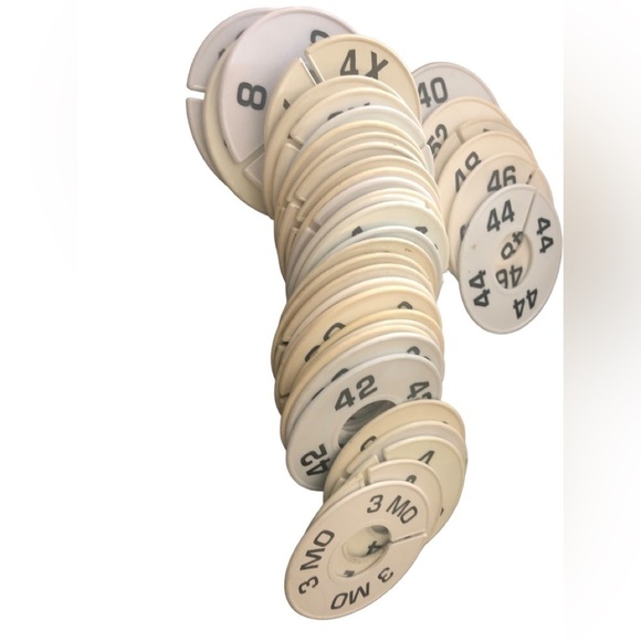 Round Clothing Dividers Size Hangers Rack Dividing Storage Organization (White) - Picture 2 of 2